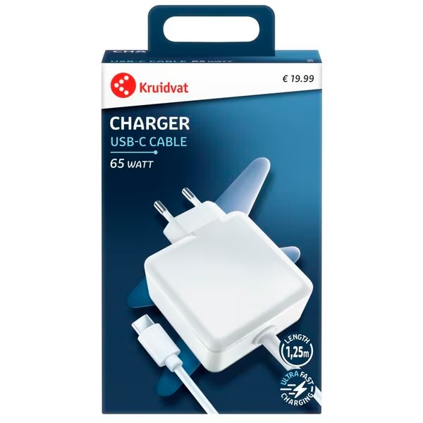 „Kruidvat“ 65 W USB-C įkroviklis<br>