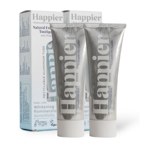 Pasta de dientes remineralizante Happier Beauty 75 ml (2 unidades)