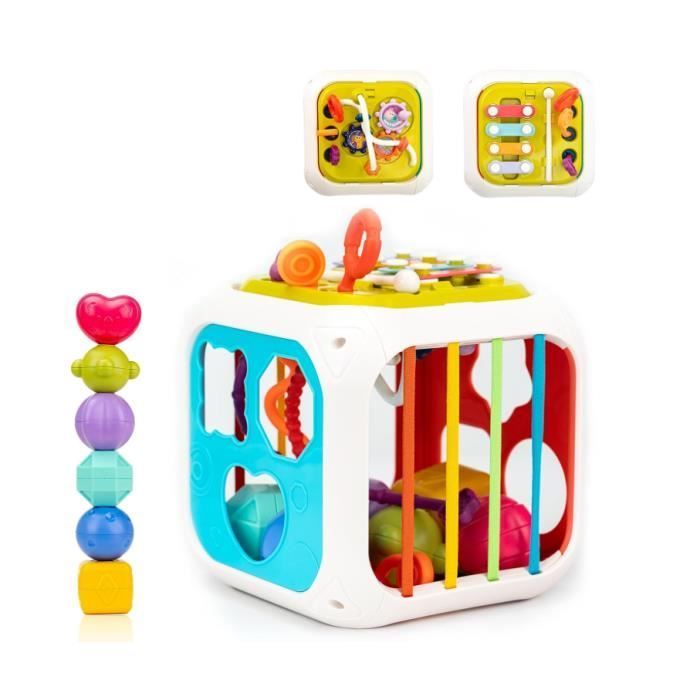 Baby Toy - 7-in-1 Activity Cube - Sensory - Motor Skills - Musical Xylophone