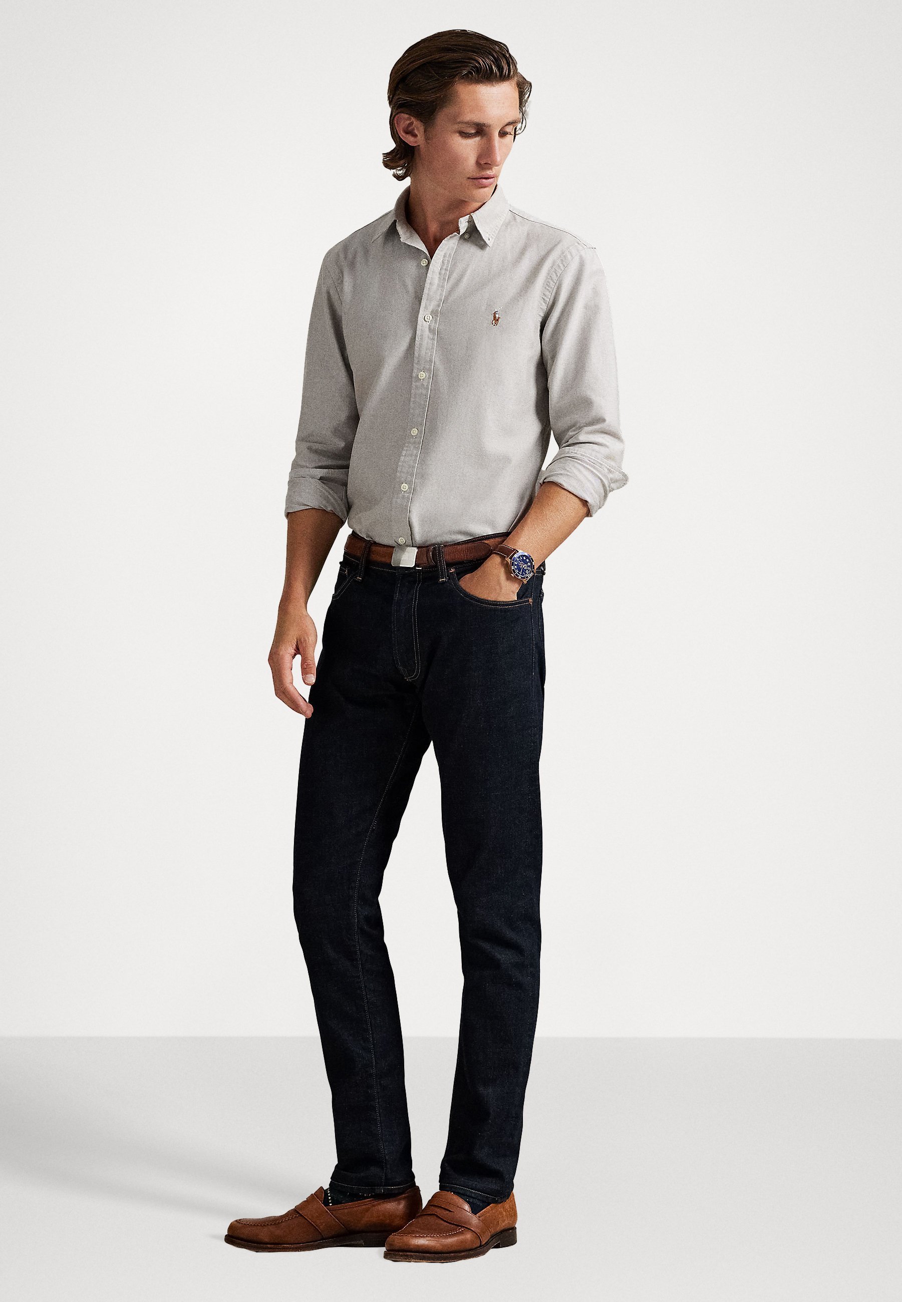 Polo Ralph Lauren Slim Fit Oxford Shirt - Shirt - lichtroodbruin