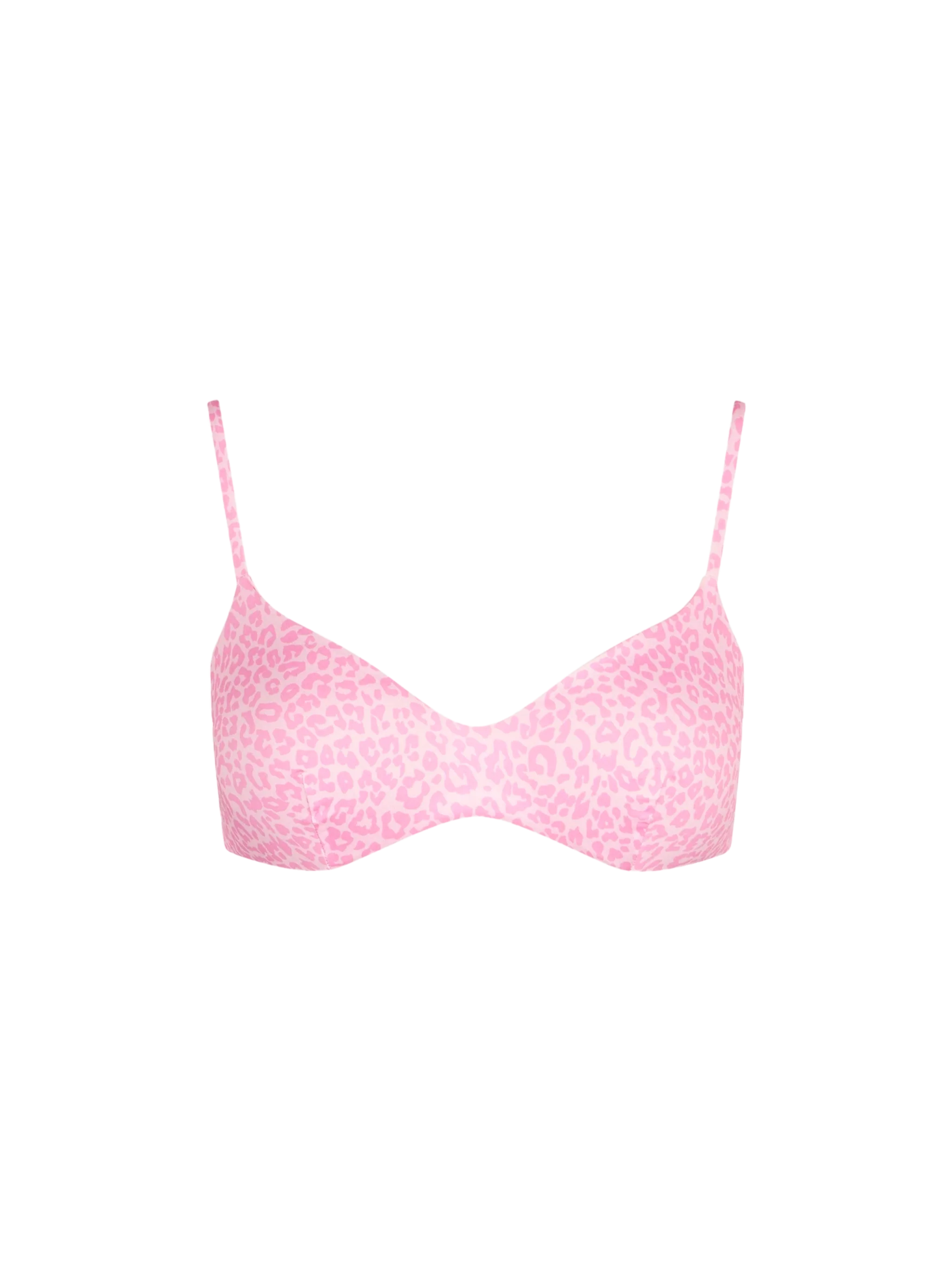 Bralette met pastelkleurige dierenprint