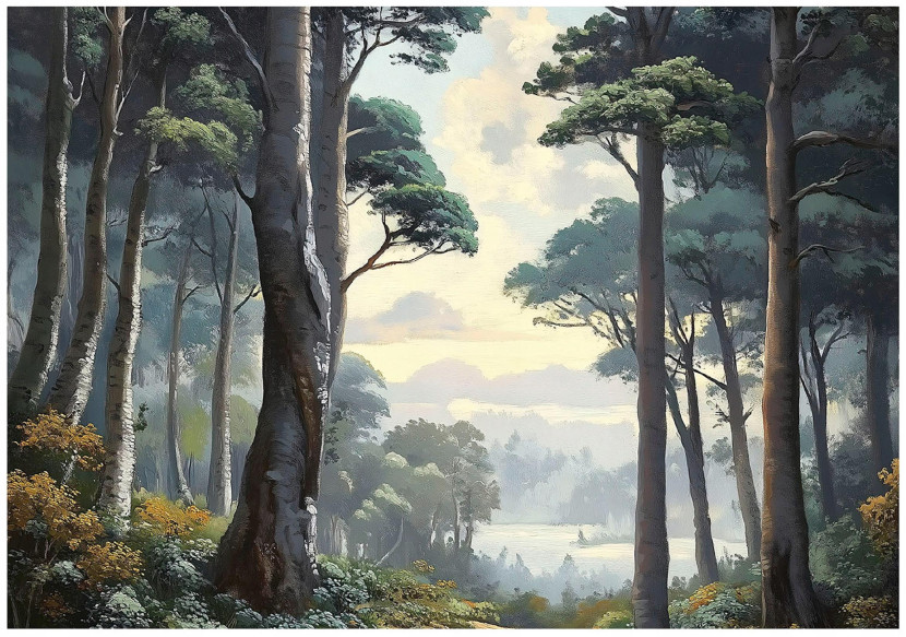 Fototapeta las 3d drzewa natura krajobraz na ścianę sypialnia salon 250x175