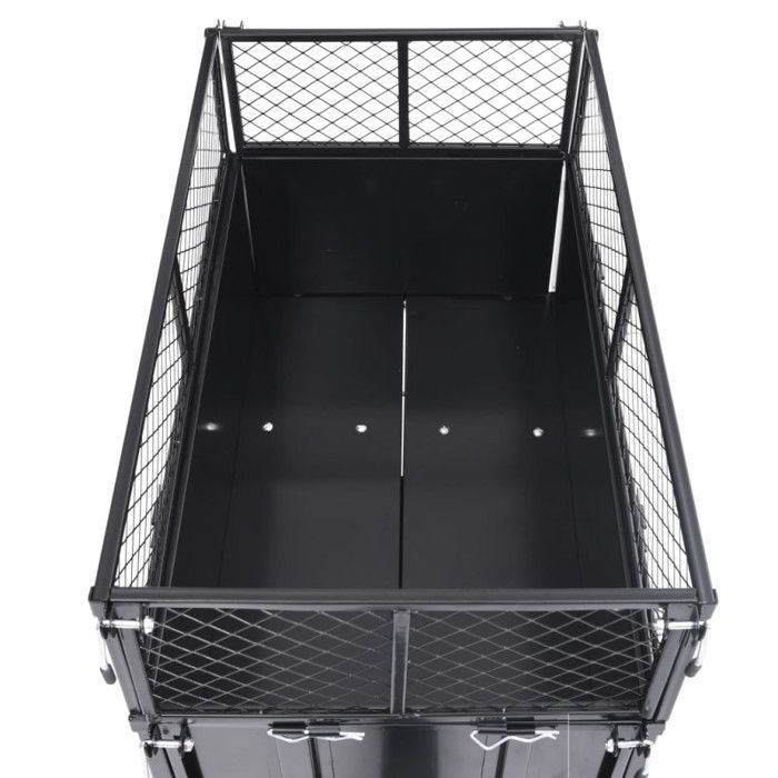 Remolque basculante para cortacésped, capacidad de carga de 150 kg.