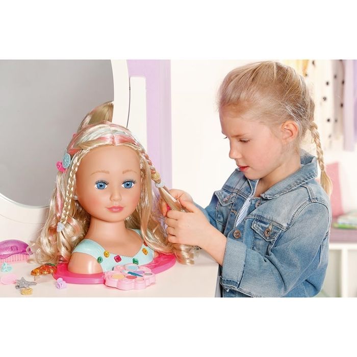 Jouet pour enfant - BABY BORN - NEW BABY BORN 834572 - Tête de coiffage de 27 cm - Accessoires inclus