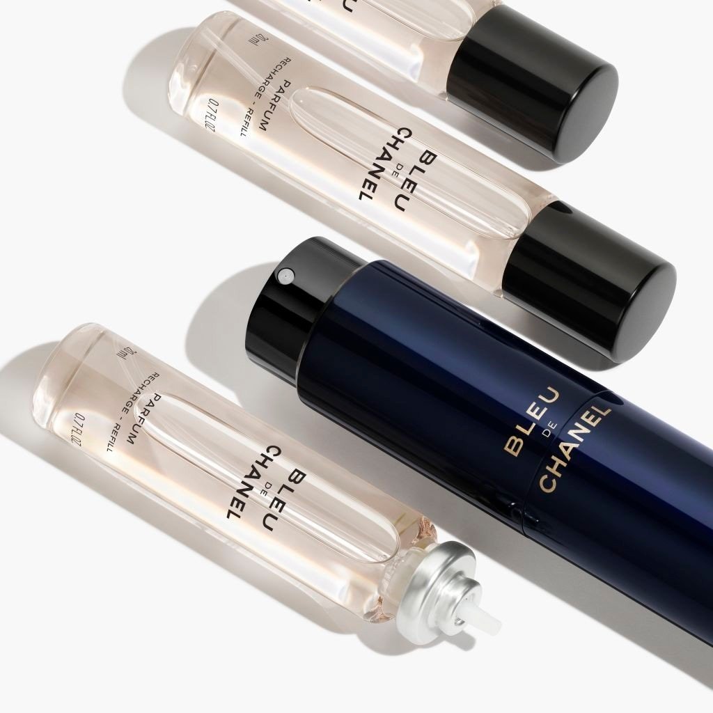 CHANEL kvepalai BLEU DE CHANEL sukamasis ir purškiamas buteliukas, įkraunamas, 3 x 20 ml - Kvepalai - 60 ml