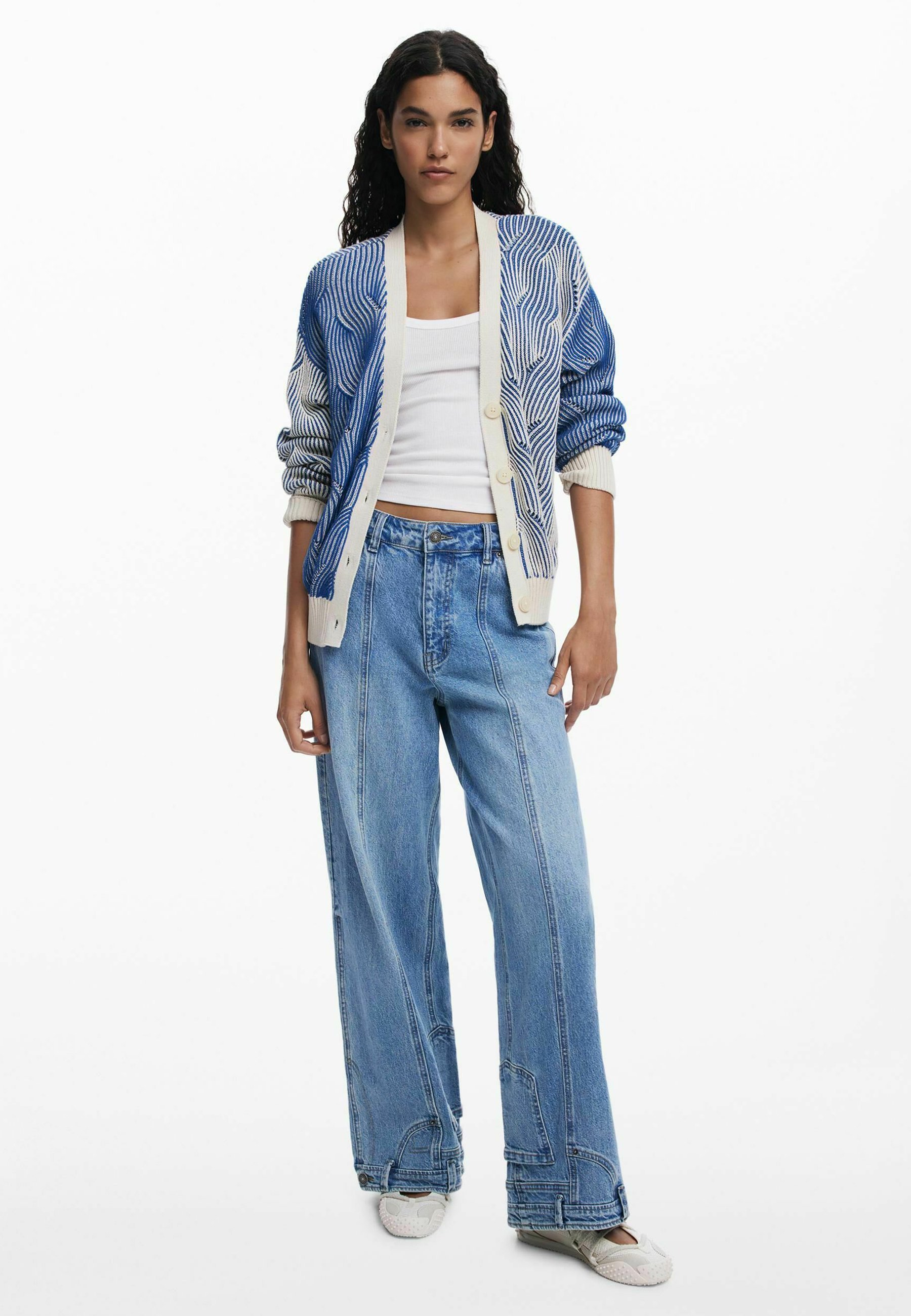 Desigual BICOLORE - Cardigan - blu