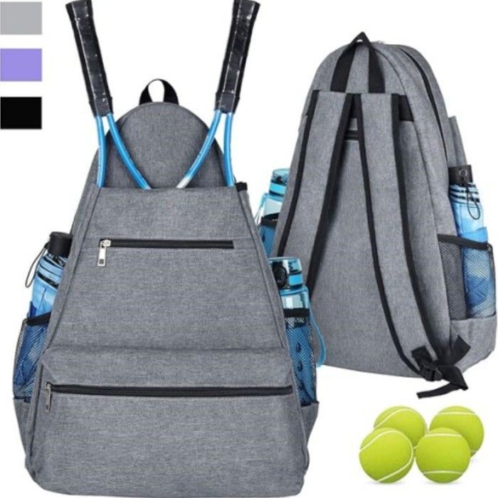 INF Neuer Sportrucksack für Tennisschläger, Grau