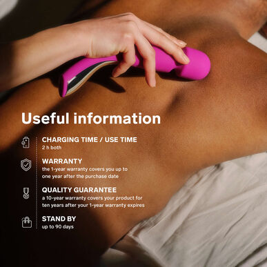 Lelo Smart Wand 2 Medium Deep Rose -hierontalaite 1 kpl 1 kpl