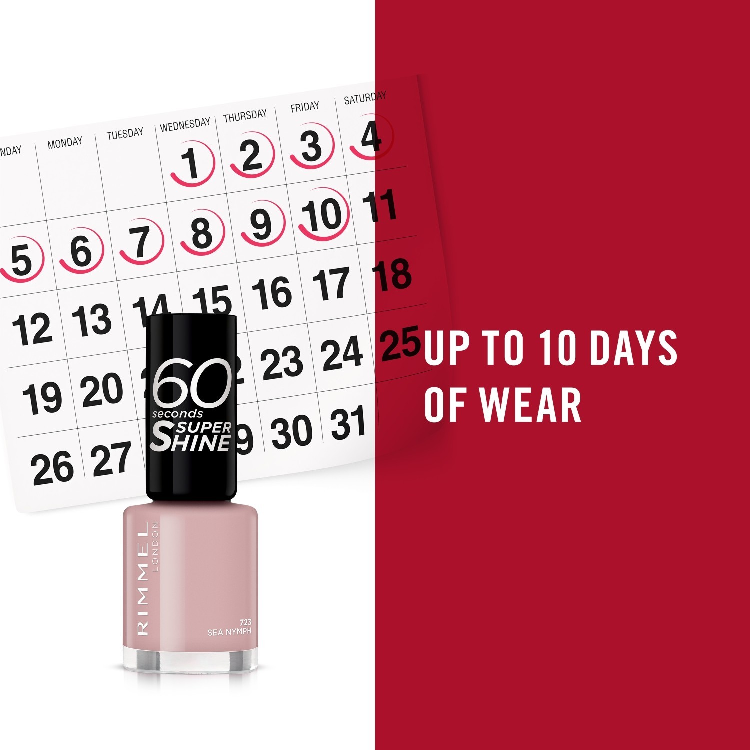 Риммел Лондон Нагелак 60 секунди Супер сјај у боји блок - 8 мл