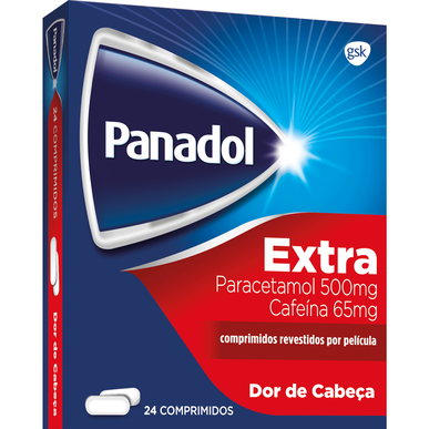 Panadol Extra tabletter mot hodepine, 24 tabletter.