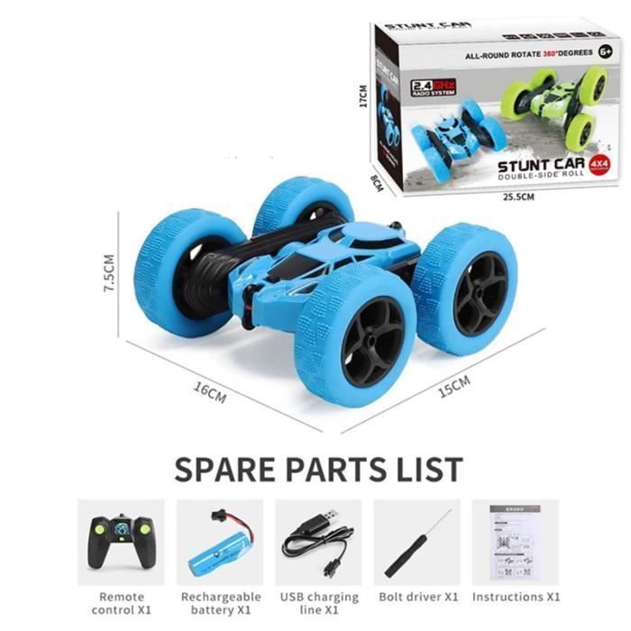 Voiture télécommandée - 4WD RC - Rotation à 360° - Marque - Modèle - LED rechargeables