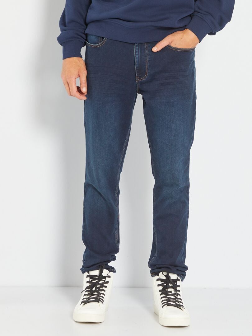 Pantalones vaqueros ajustados elásticos - Talla L30 - AZUL