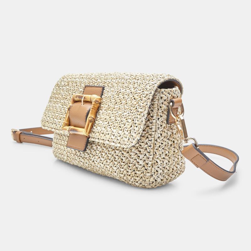 BATA Damska torebka typu crossbody z rafii