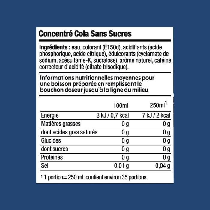 SODASTREAM Concentrates - Pack of 6 Sugar-Free Cola Concentrates - Makes up to 54L of drinks - 440ml