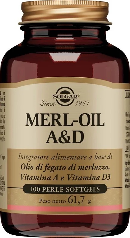 SOLGAR Merl Oil A&D Pearls NF 100 multivitaminencomplex