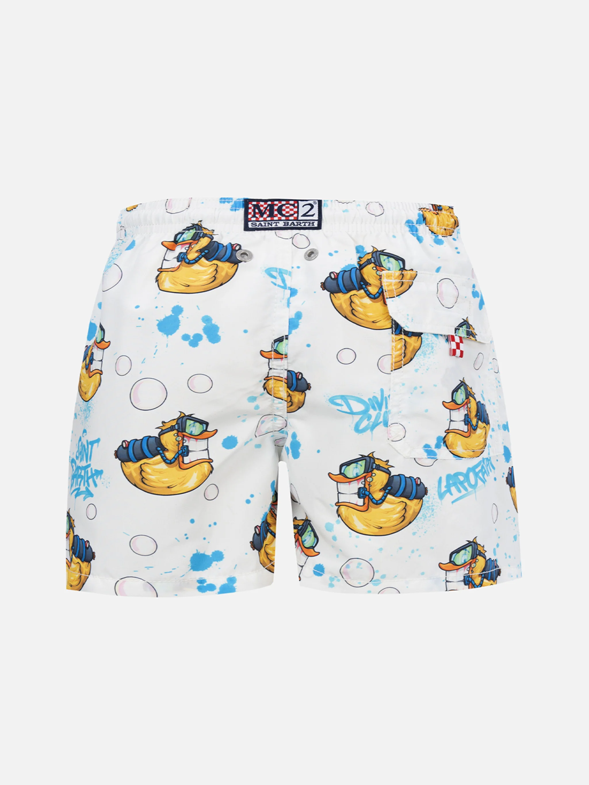 Costume da bagno da bambino di media lunghezza Jean con stampa Crypto