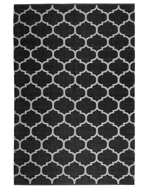 Dywan zewnętrzny 140x200 cm czarno-biały