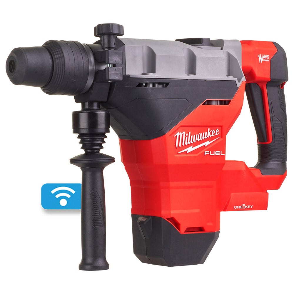 MILWAUKEE 18V FUEL 44mm bürstenloser SDS Max Hammer mit einem Schlüssel und Schutzhaube M18FHM-0