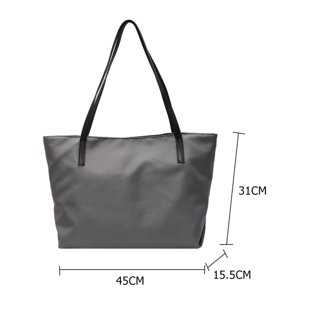 Sac bandoulière femme en nylon tendance, grande capacité, cabas simple à bandoulière avec chaîne, sac à main shopping, sac à main bandoulière avec poignée supérieure