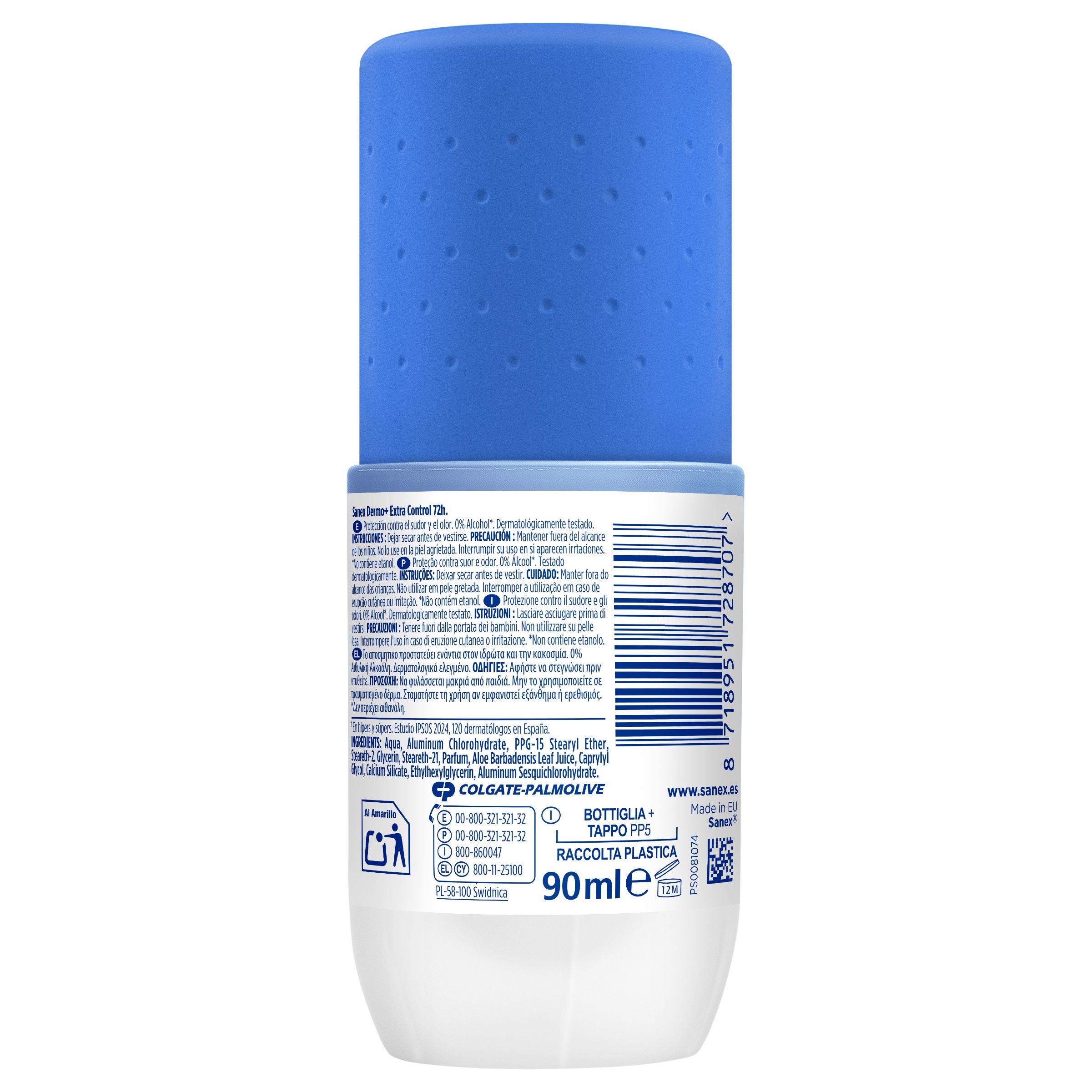 Dermo Extra Control 72h antiperspirant dezodorant v roll-on obliki Dezodoranti v roll-on obliki
