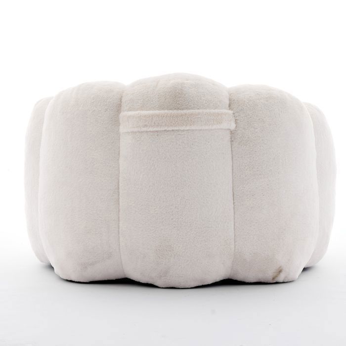LINHOO Lotus Compact Bean Bag/Pear Sofa for Adults, Soft Short-Pile Velvet, No Assembly Required, Lightweight and Portable
