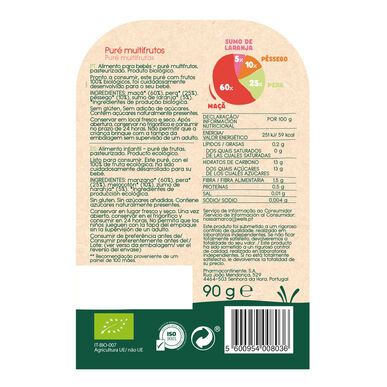 Víceovocné pyré Baby Wells 90g 90g