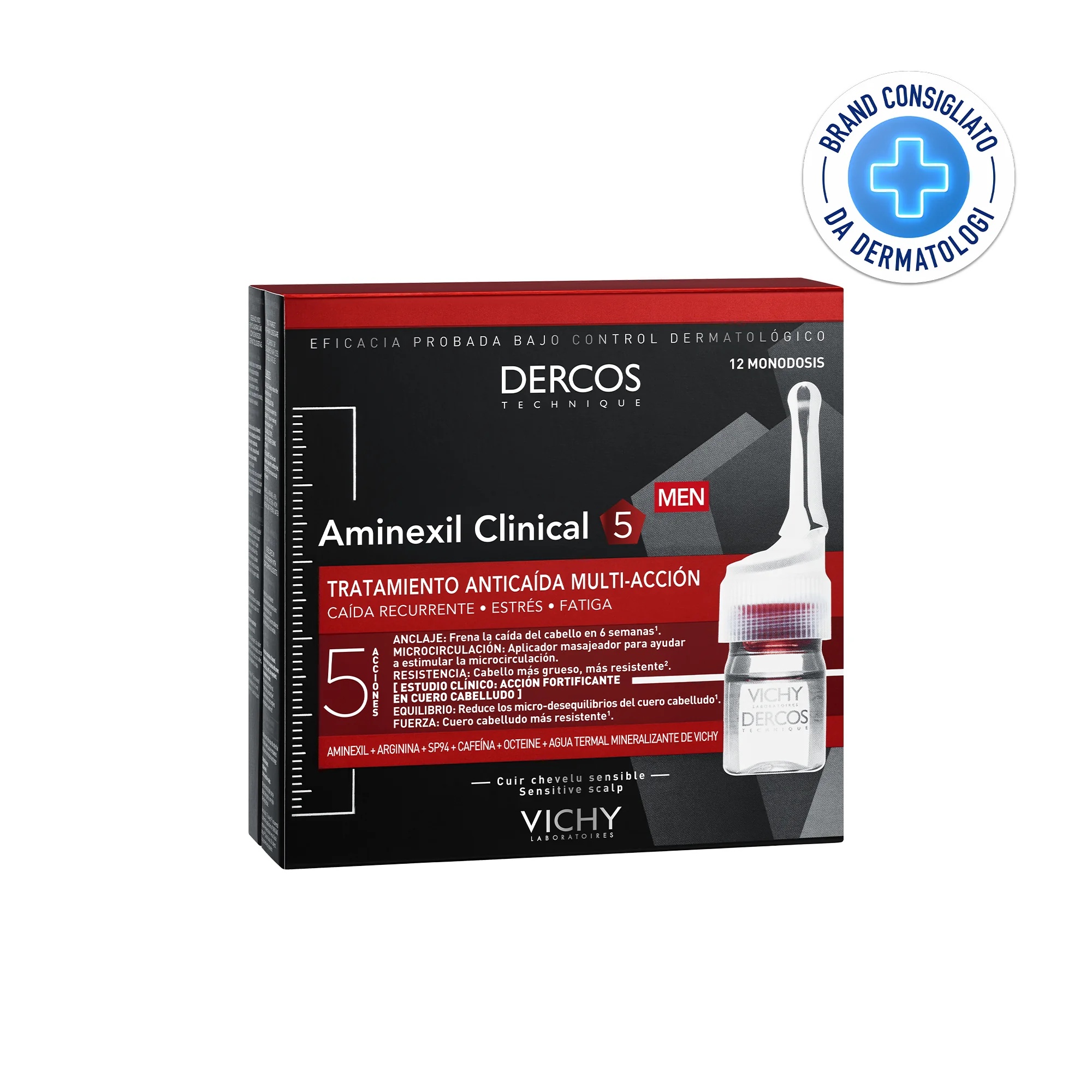 VICHY Vichy Dercos Aminexil Intensive 5 Men 12 ampullen tegen haaruitval