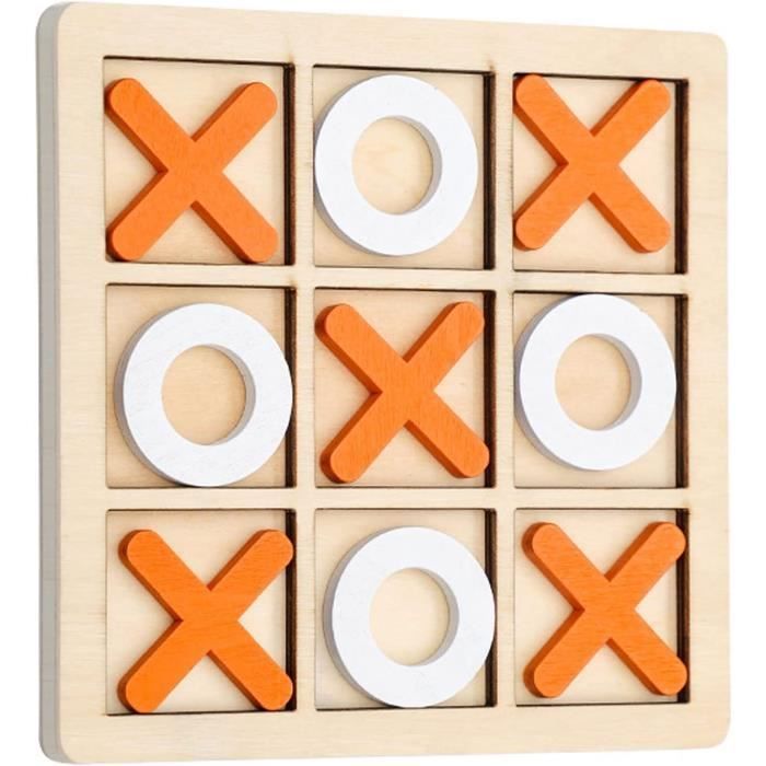 Jeu de Morpion pour Enfants Et Adultes, Jeux de Société Classiques en Bois, Jeu Éducatif pour Enfants, Famille, Amis