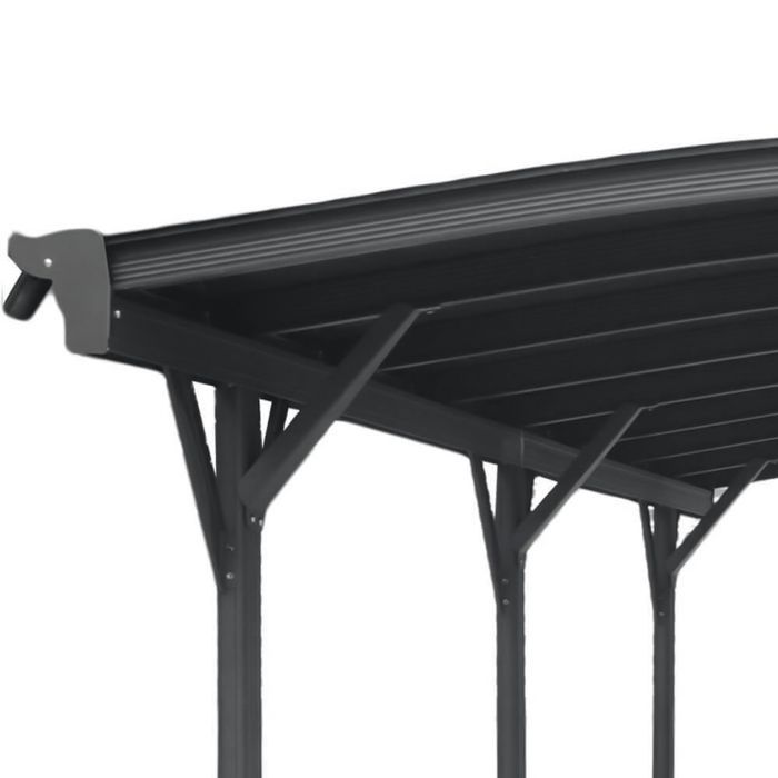 Carport HOME DELUXE 'FALO' >Colore: Nero