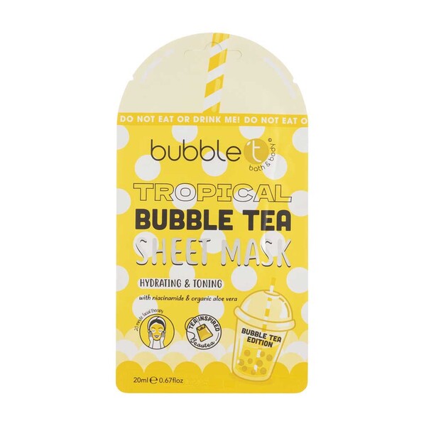 Bubble T Cosmetics Tropical Sheet Mask (balení po 10 ks)