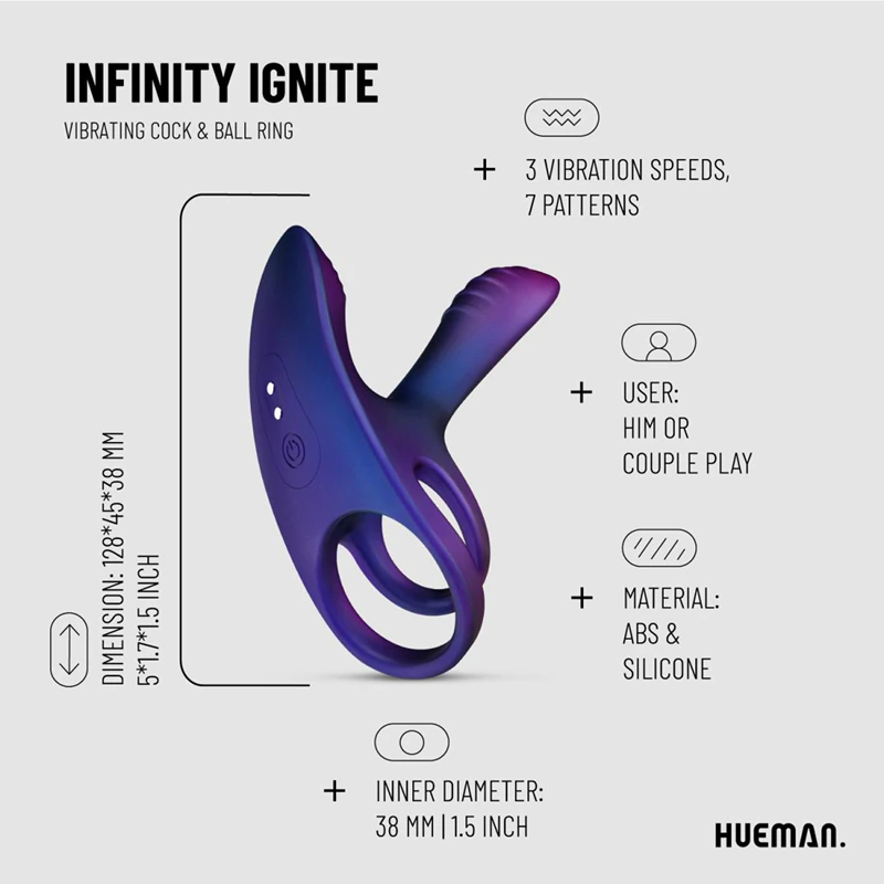 Anel Peniano Vibratório HUEMAN Infinity Ignite
