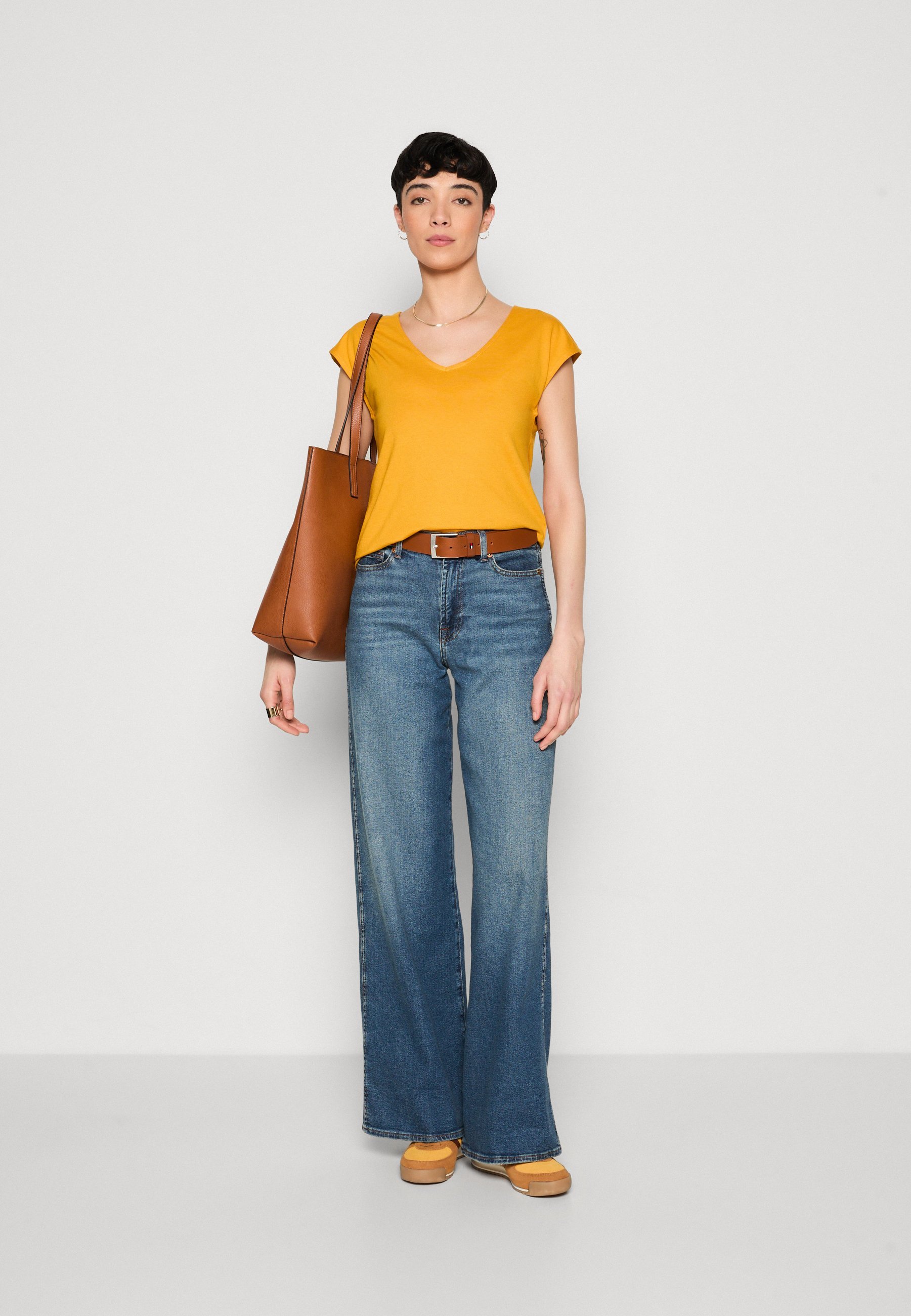 Anna Field Basic T-shirt - goudgeel