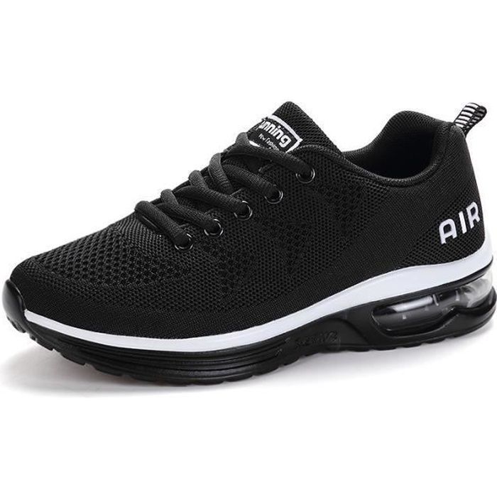 Baskets Femme Mode Chaussures de Running Air - KIANII - Chaussures de sport - Noir - Textile - Lacets - Plat