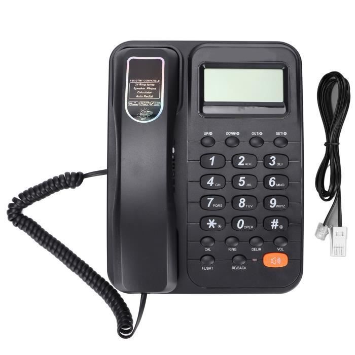 BEL-7423054986268 - Telefone com fio para escritório KXT2029CID, Telefone fixo com fio e secretária eletrônica, Telefonia
