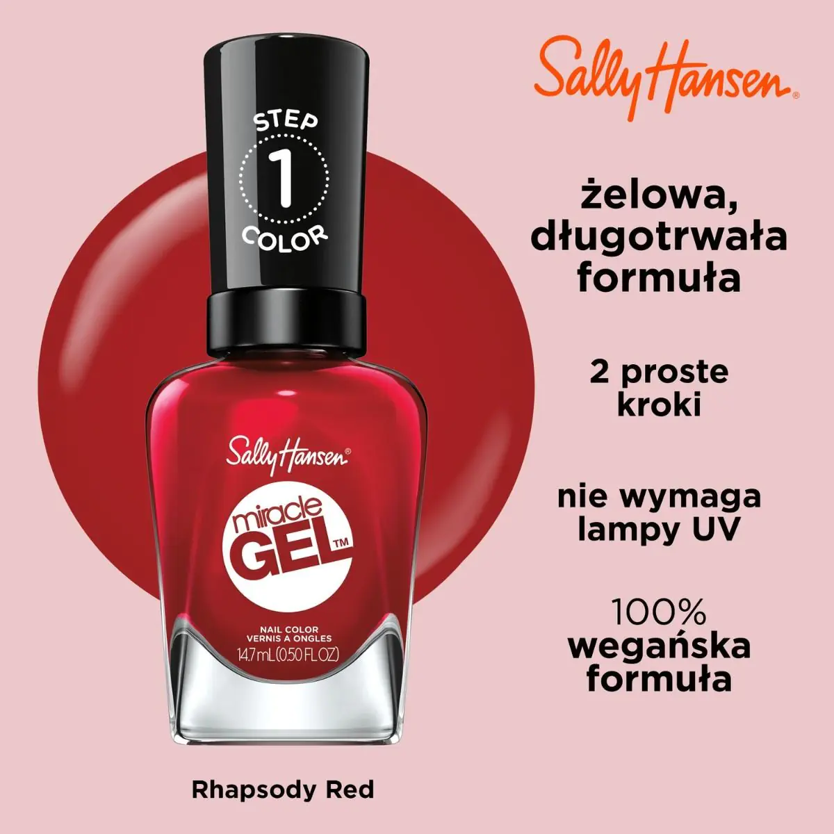 Sally Hansen Miracle Gel Lakier do paznokci, 680