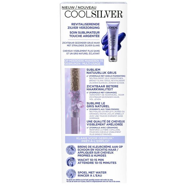 L'Oréal Paris Cool Silver 2 ревитализујућа сребрна нега са ефектом бисерне беле боје