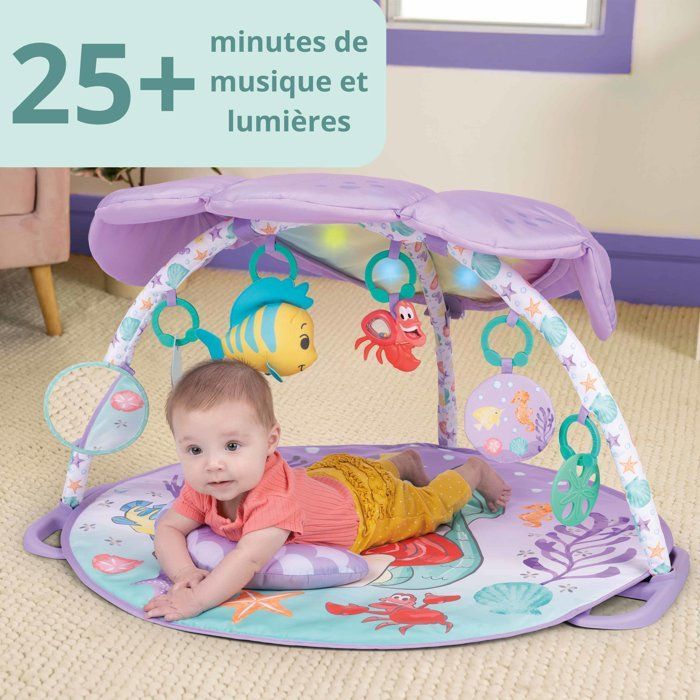 DISNEY BABY - LA SIRENETTA - Palestrina per neonati, giocattoli sensoriali e musicali, luci decorative, regalo per neonati