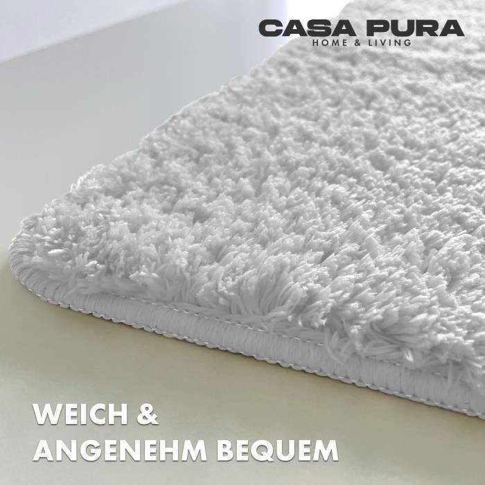 Tapis de bain Sky Uni Blanc-Neige 50 x 80 cm