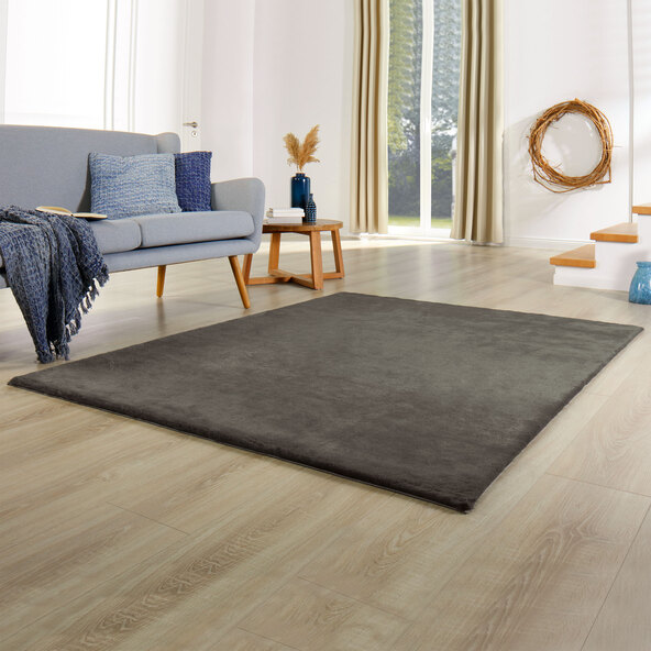 Χαλί 160 x 210 εκ., σκούρο γκρι