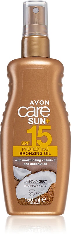 Avon Care Sun + Bronze zaščitno suho olje za sončenje ZF 15