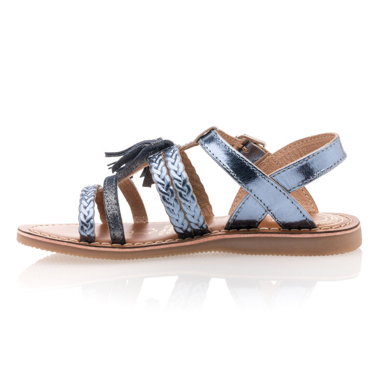 Sandalias azules para niña / Zapatos de punta abierta