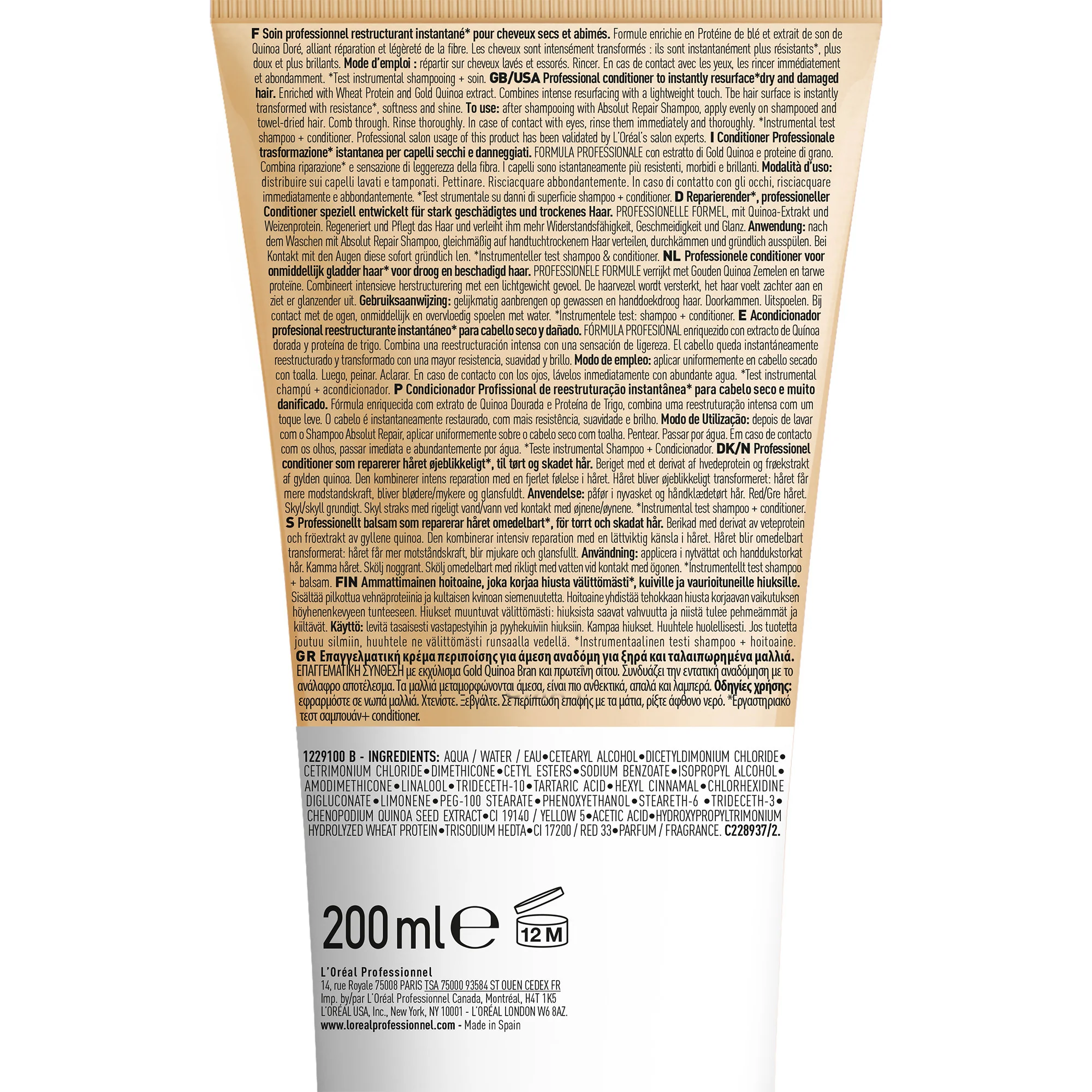 SERIE EXPERT New Absolut Repair Conditioner - Balsamo Riparatore Capelli