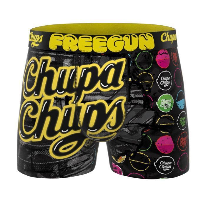 Calzoncillos bóxer Freegun para niño CHUPA CHUPS, ropa interior para niño - Amarillo (Paquete de 4)