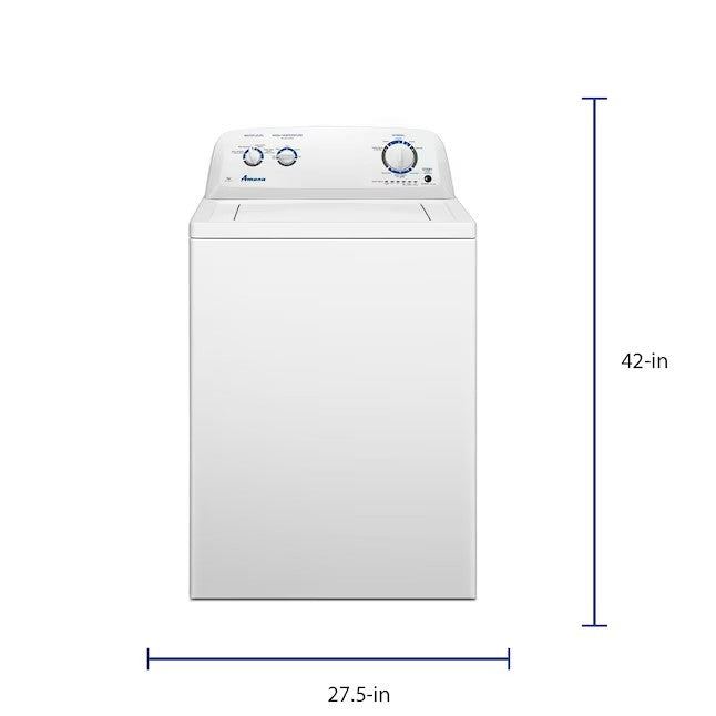 Amana wasmachine met roerwerk en bovenlader (wit) met een inhoud van 3,5 cu ft (ca. 99 liter)