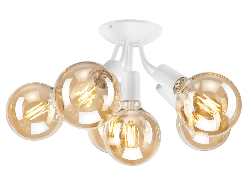 Lampa sufitowa Viggo 6-punktowa stalowa biała