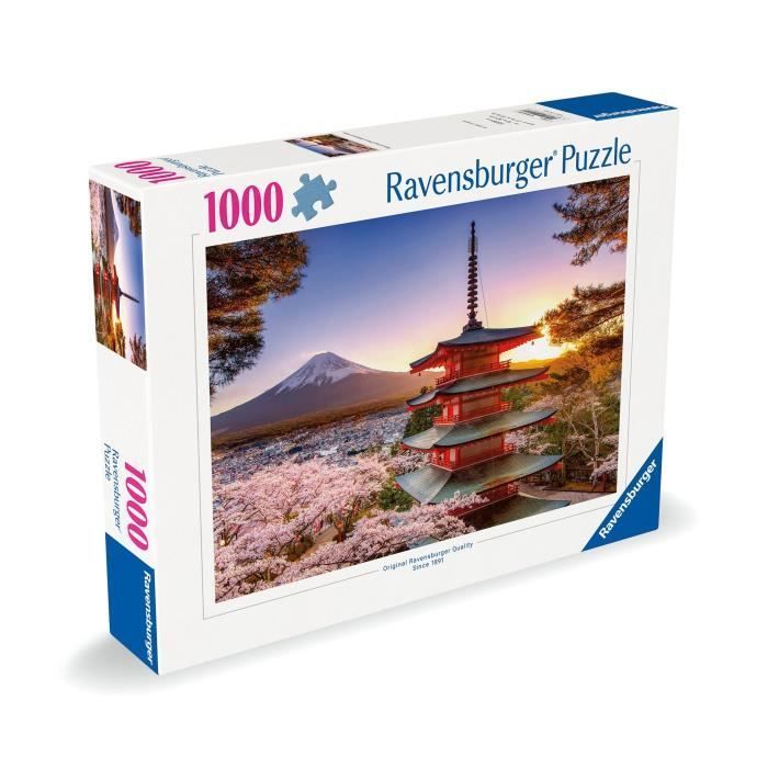 Puzzle 1000 pièces Cerisiers en fleurs du Mont Fuji, Adultes et enfants, Dès 14 ans, Puzzle de qualité supérieure, 12000582, Ravensb