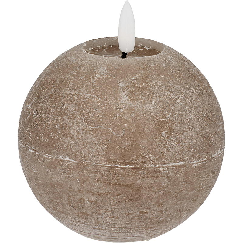 Vie Selected Ball-lampa 10 cm LED rustik lampa valnöt