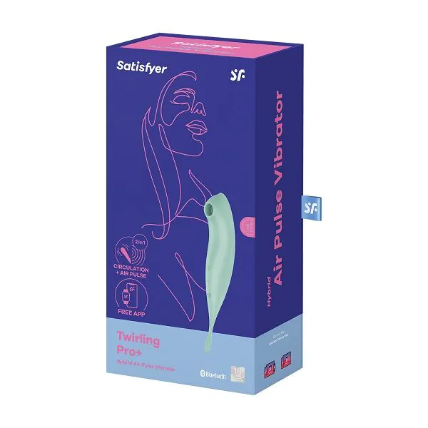 Satisfyer Masażer Twirling Pro Connect App Mint uka