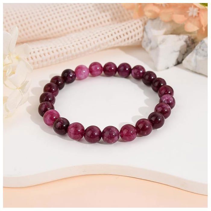 Gift for Women, Natural Stone Bracelet, Gift Idea for Teen Girls, Christmas Gifts for Women, Birthday Gift (Purple)