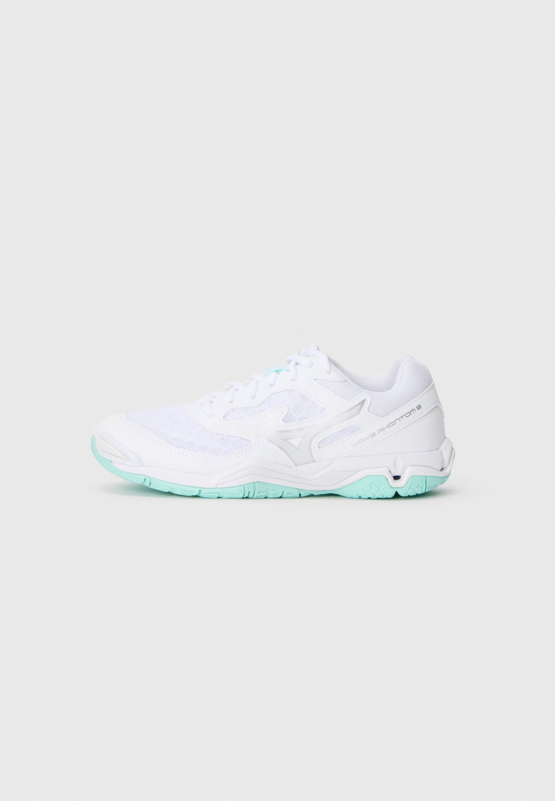 Mizuno WAVE PHANTOM 3 - Chaussures de handball - teinte blanche/bleue
